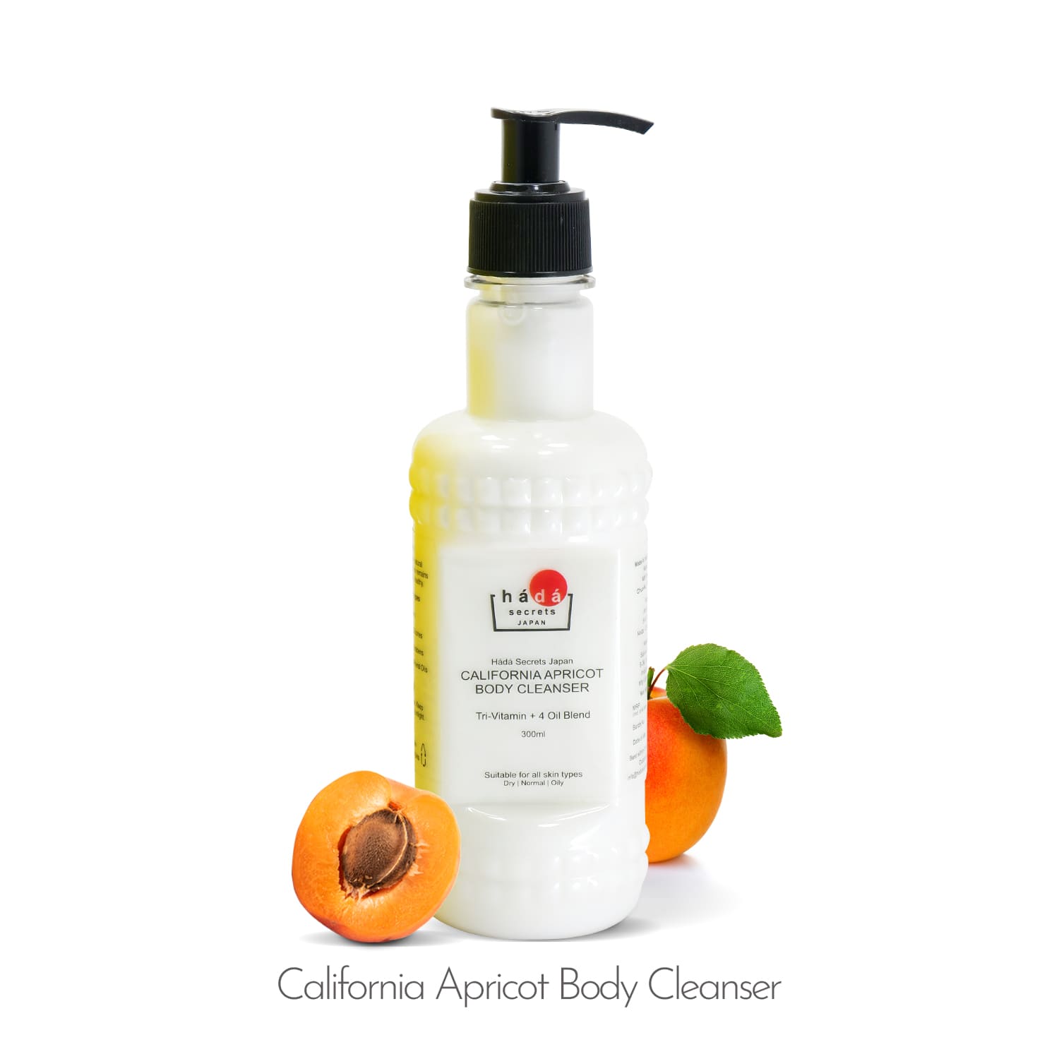 California Apricot Body Wash with Tri-Vitamins, Milk Moisturizer and 4 Oils