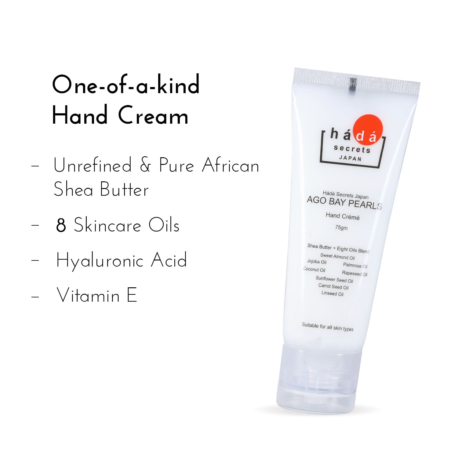 Ago Bay Pearls Hand Cream with Shea Butter, Hyaluronic Acid & Eight Oils