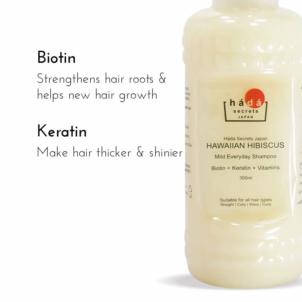 Hawaiian Hibiscus Shampoo with Biotin, Keratin, Vitamins & Oils