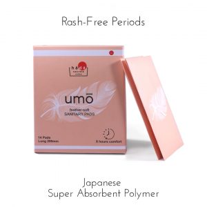 umō Feather-Soft Fast-Absorbing & Leak-Proof Sanitary Pads Long (290mm) (Pack of 14 Pads)